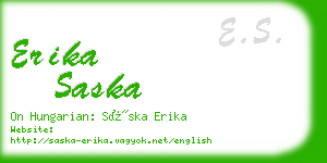 erika saska business card